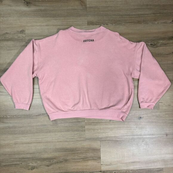 Vintage Gotcha Sportswear Women's S Make Waves Crewneck Sweatshirt Pink Lounge - Picture 6 of 7